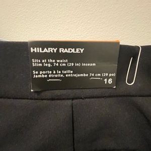 Hilary Radley Womans Black Dress Pants Size 16